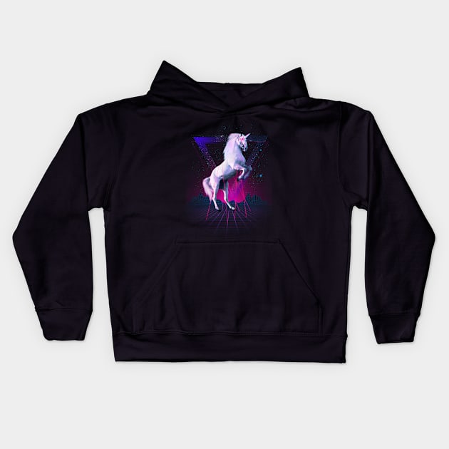 Last laser unicorn Kids Hoodie by astronaut